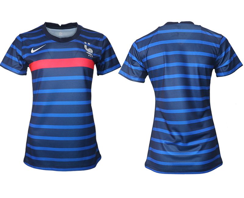 Women 2021-2022 France home aaa version blue blank Soccer Jerseys->customized soccer jersey->Custom Jersey